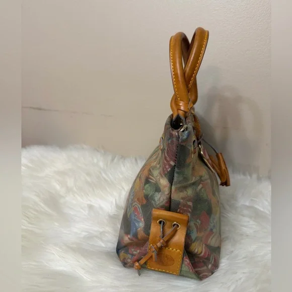 VINTAGE DOONEY & BOURKE BAG SATCHEL BUMBLE BEE LOGO TAG - Picture 4 of 10